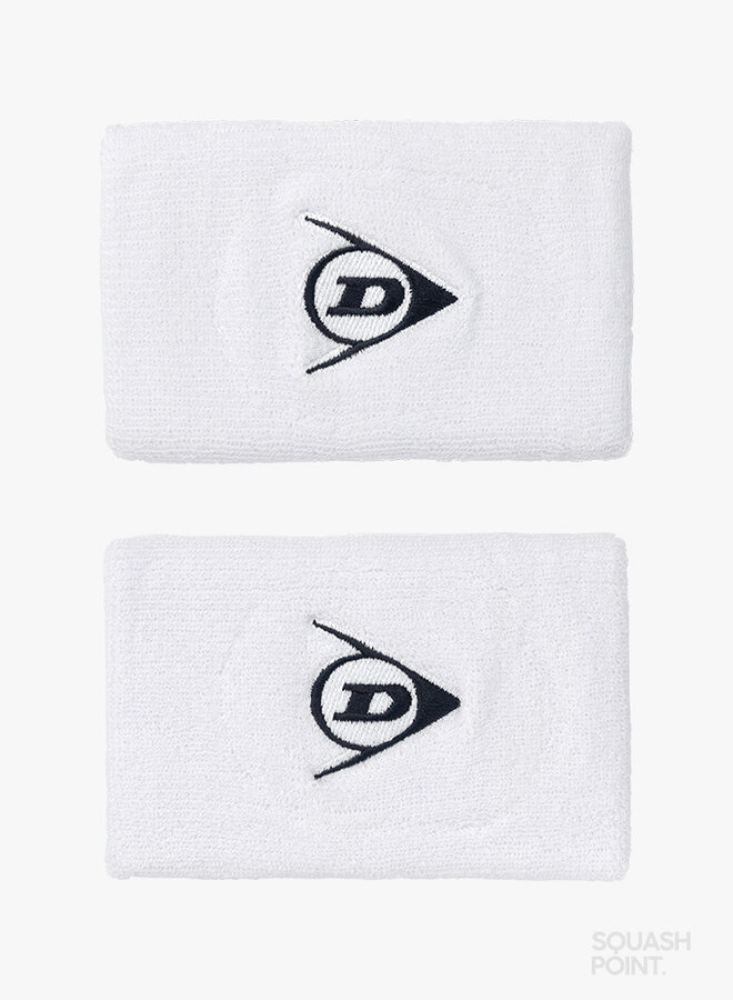 Dunlop Schweißband Breit - 2er Pack - Weiß