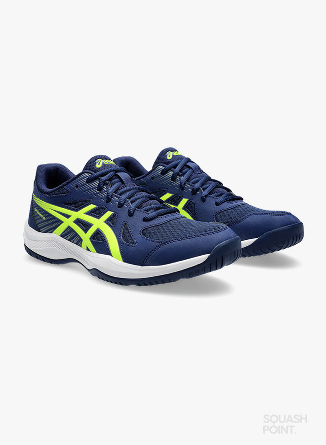 Asics Upcourt 6 - Dunkelblau / Neongelb