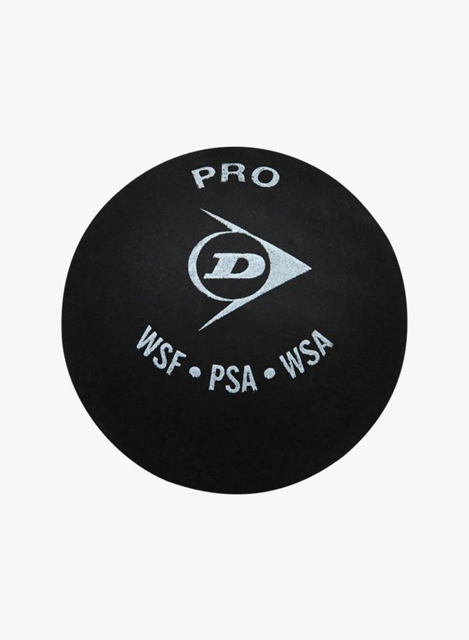 Dunlop Pro Squash Ball (double yellow dot) - Tube of 3