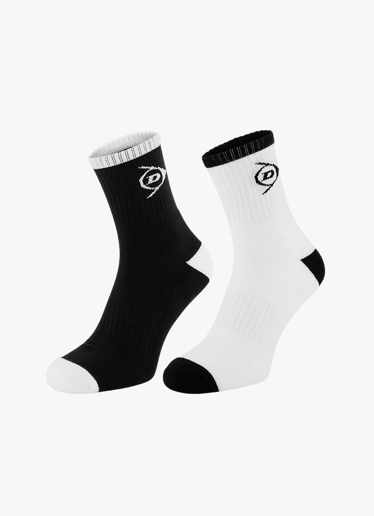 Buy Dunlop Men's Performance Socks - 2 Pack -Black / White
