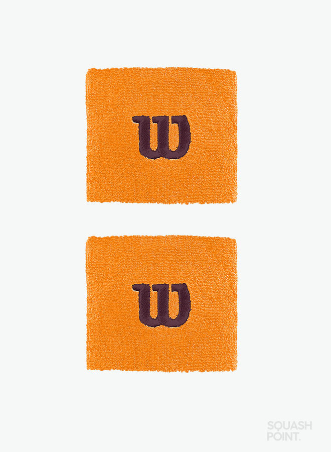Wilson 'W' Wristband - 2 Pack  - Orange