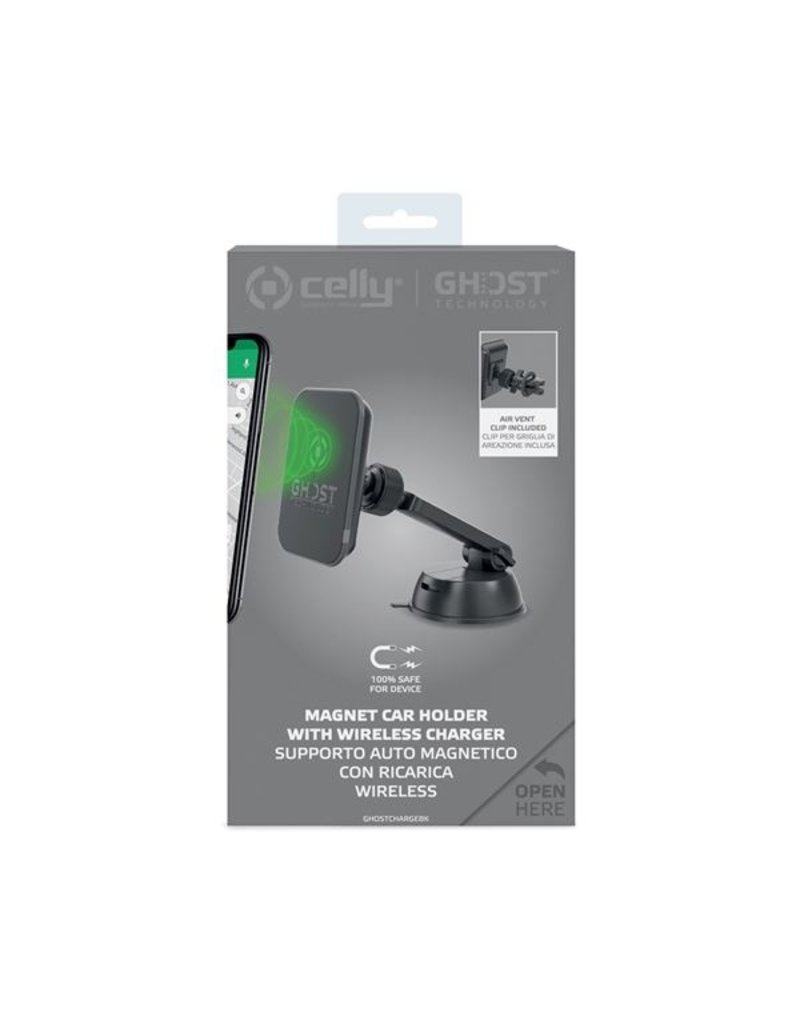 Celly Celly Ghost Magnet Car Holder Qi Wireless Charger