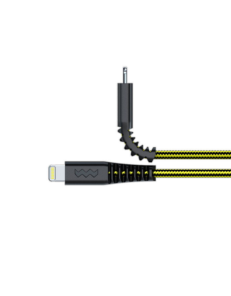 SoSkild SoSkild iPhone USB-A - Lightning Oplaadkabel 1.5m  - Zwart / Geel