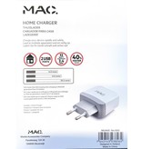 P2C P2C 2-Port Home Charger 12W USB-A + USB-A wit