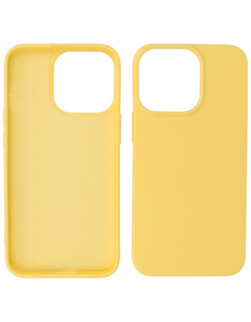 P2C P2C Silicone Hoesje iPhone 15 Pro Geel