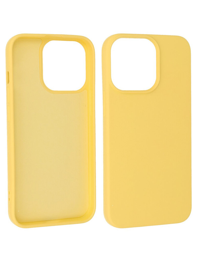 P2C P2C Silicone Hoesje iPhone 15 Pro Geel