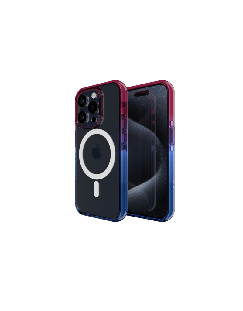 Nikoza Nikoza Gradient Impact Case iPhone 15 Pro Max Fucsia - Blue