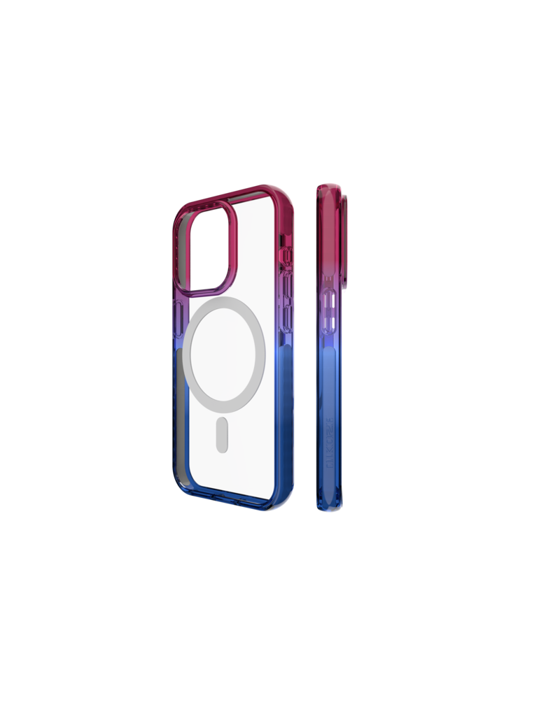 Nikoza Nikoza Gradient Impact Case iPhone 15 Pro Max Fucsia - Blue