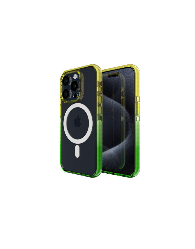 Nikoza Nikoza Gradient Impact Case iPhone 15 Pro Max Yellow - Green