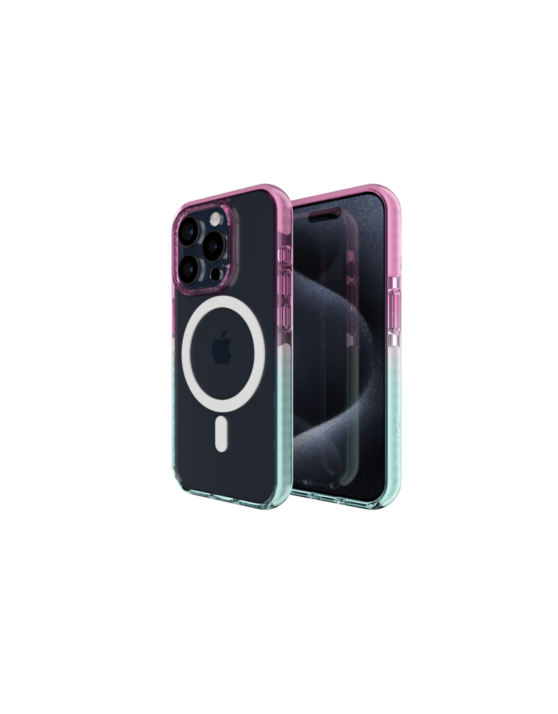 Nikoza Nikoza Gradient Impact Case iPhone 15 Pro Max Light Pink - Blue