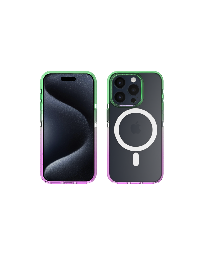 Nikoza Nikoza Gradient Case iPhone 15 Pro Green - Purple