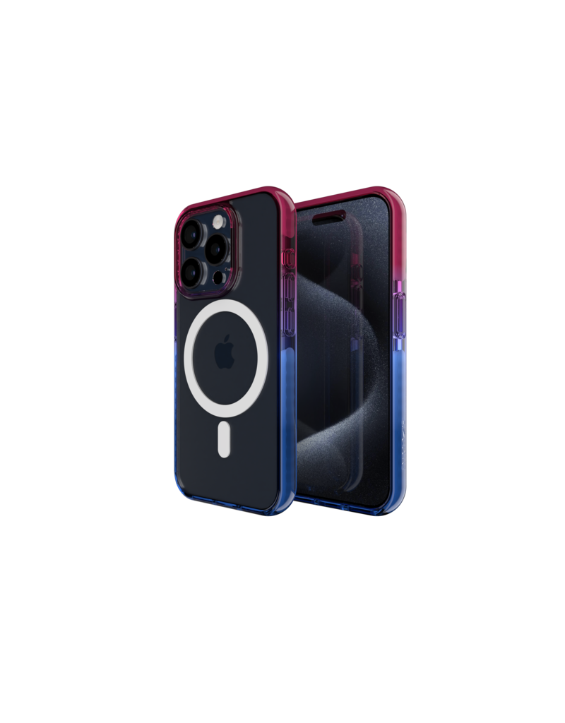 Nikoza Nikoza Gradient Impact Case iPhone 15 Pro Fucsia - Blue