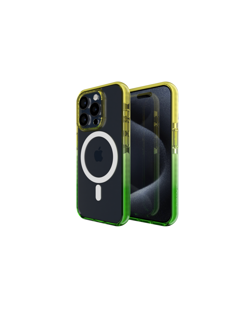 Nikoza Nikoza Gradient Impact Case iPhone 15 Pro Yellow - Green