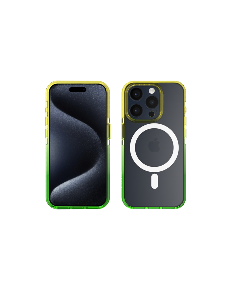 Nikoza Nikoza Gradient Impact Case iPhone 15 Pro Yellow - Green