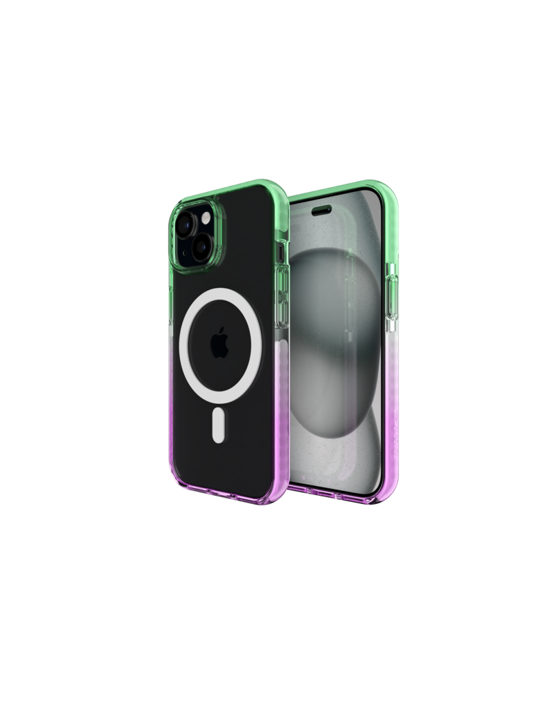 Nikoza Nikoza Gradient Impact Case iPhone 15 Green - Purple