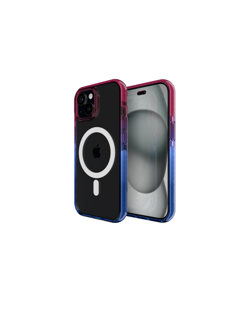 Nikoza Nikoza Gradient Impact Case iPhone 15 Fucsia - Blue