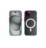 Nikoza Nikoza Gradient Impact Case iPhone 15 Light Pink - Blue