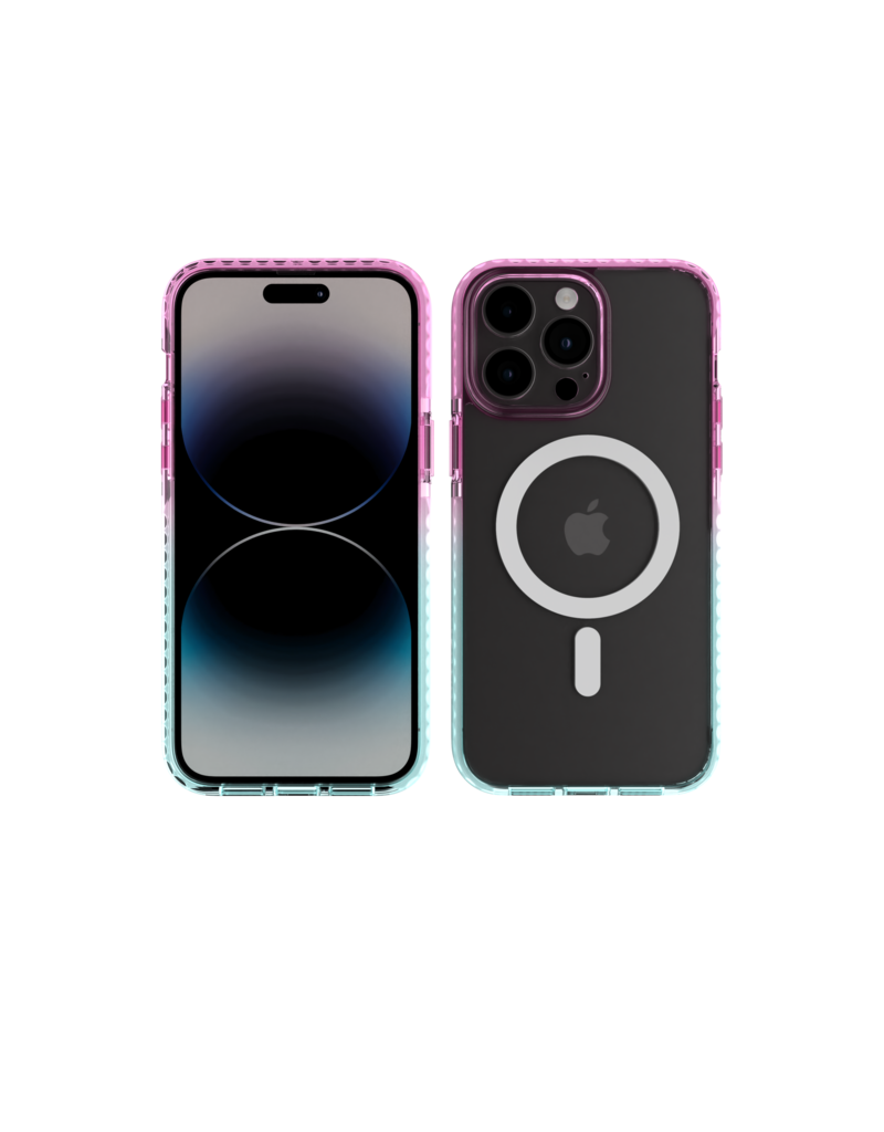 Nikoza Nikoza Gradient Impact Case iPhone 14 Pro Light Pink - Blue
