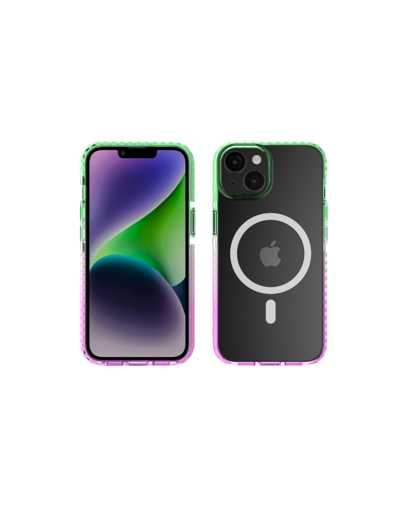 Nikoza Nikoza Gradient Case iPhone 14 / 13 Green - Purple