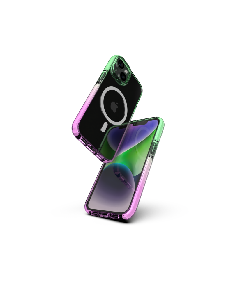 Nikoza Nikoza Gradient Case iPhone 14 / 13 Green - Purple