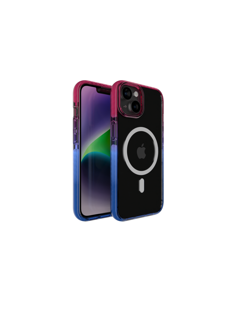 Nikoza Nikoza Gradient Impact Case iPhone 14 / 13 Fucsia - Blue