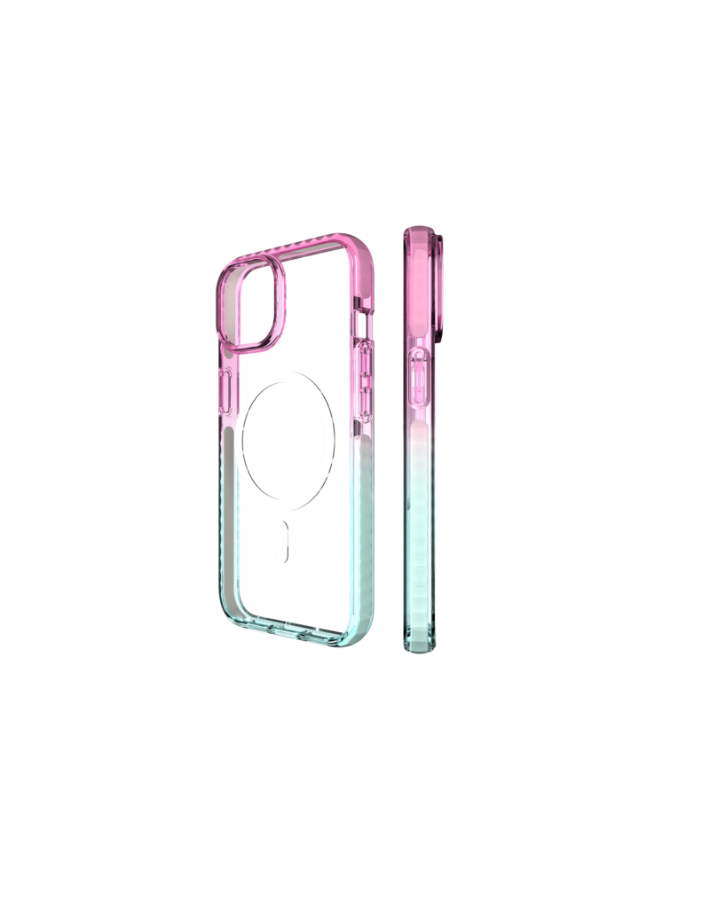 Nikoza Nikoza Gradient Impact Case iPhone 14 / 13 Light Pink - Blue