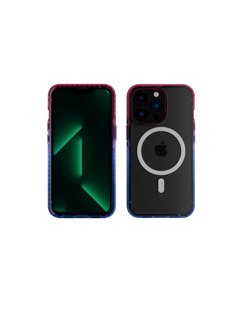 Nikoza Nikoza Gradient Impact Case iPhone 13 Pro Fucsia - Blue