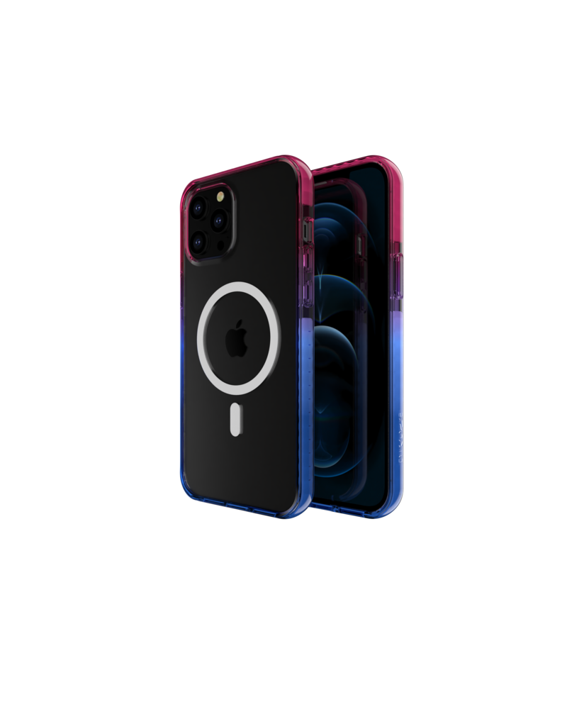 Nikoza Nikoza Gradient Impact Case iPhone 12 (Pro) Fucsia - Blue