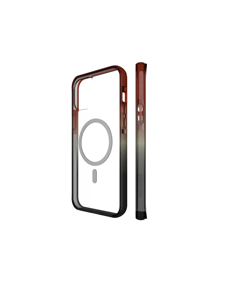 Nikoza Nikoza Gradient Impact Case iPhone 12 (Pro) Red - Black