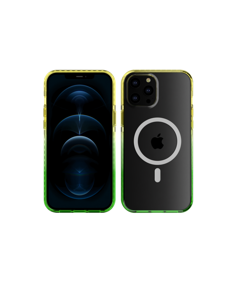 Nikoza Nikoza Gradient Impact Case iPhone 12 (Pro) Yellow - Green