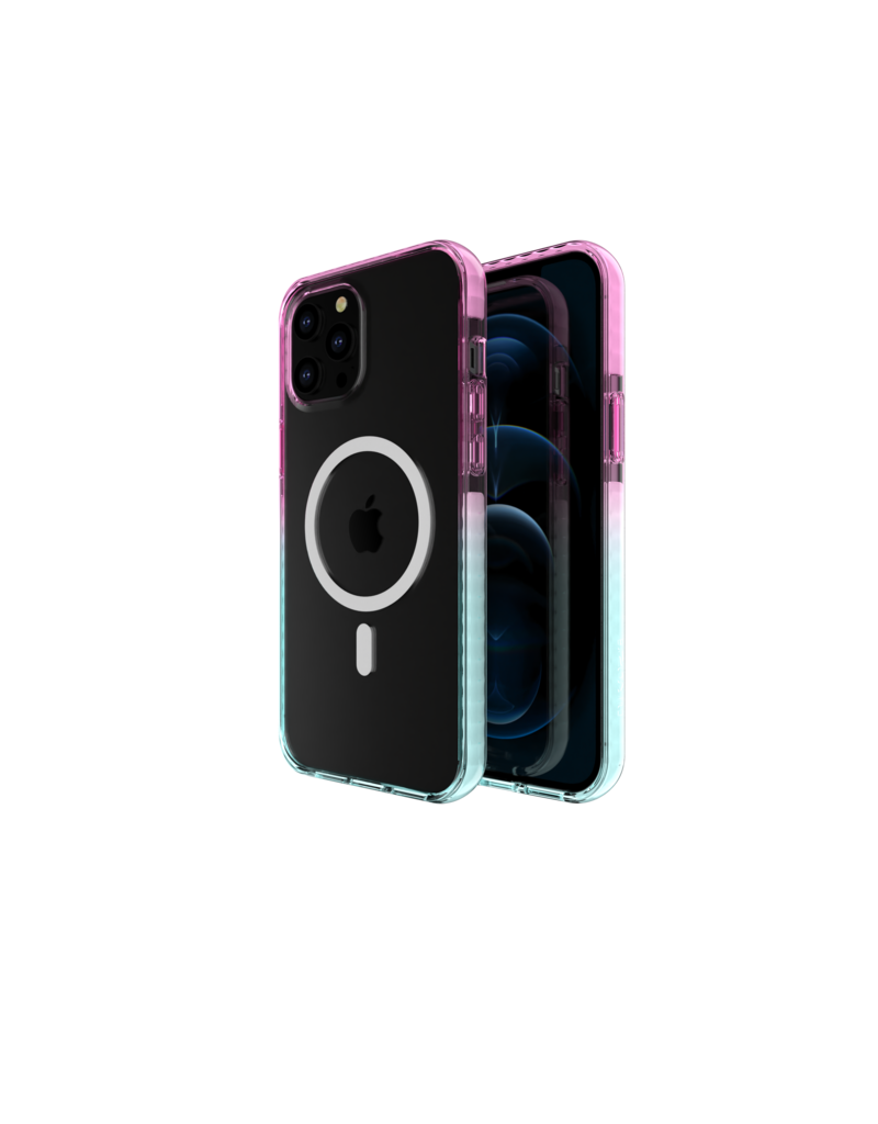 Nikoza Nikoza Gradient Impact Case iPhone 12 (Pro) Light Pink - Blue