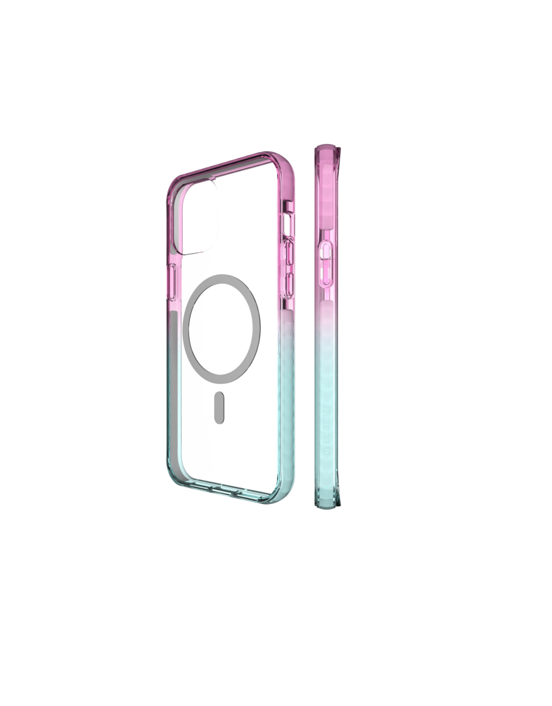 Nikoza Nikoza Gradient Impact Case iPhone 12 (Pro) Light Pink - Blue