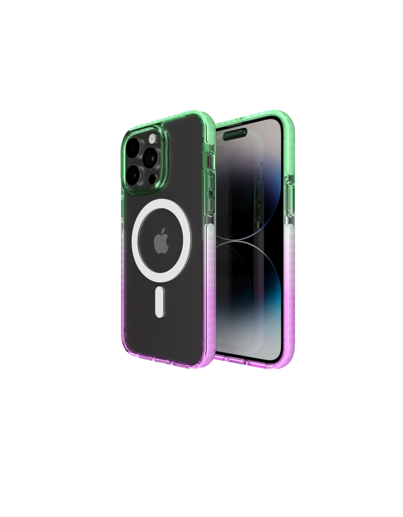 Nikoza Nikoza Gradient Impact Case iPhone 14 Pro Max Green - Purple