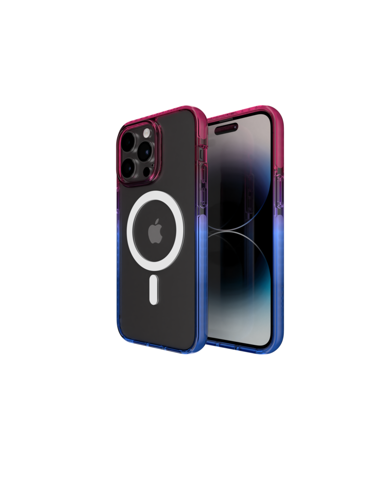 Nikoza Nikoza Gradient Impact Case iPhone 14 Pro Max Fucsia - Blue