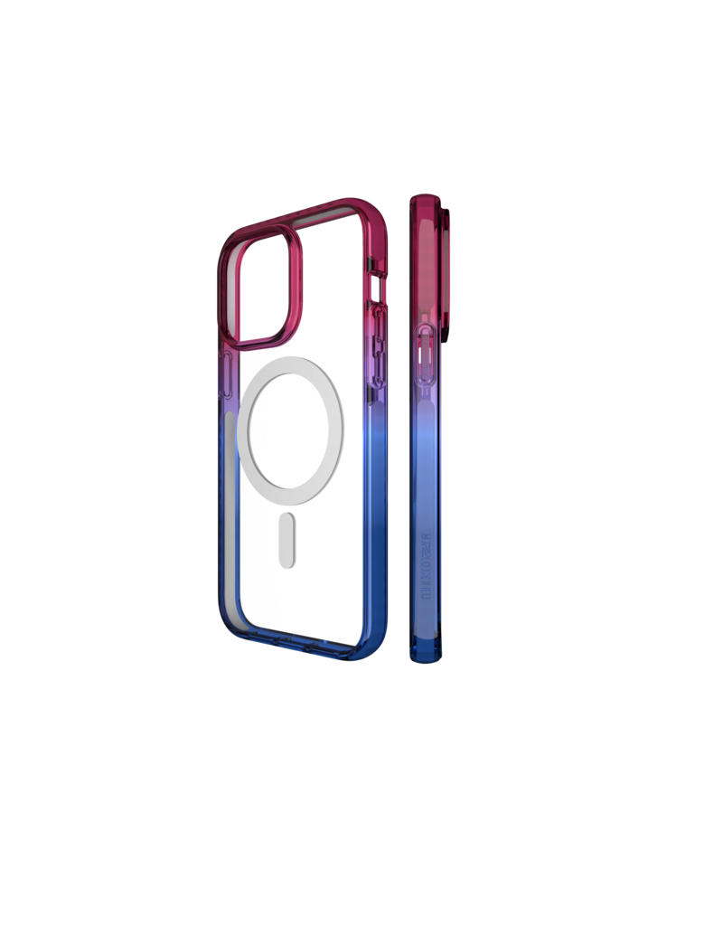 Nikoza Nikoza Gradient Impact Case iPhone 14 Pro Max Fucsia - Blue