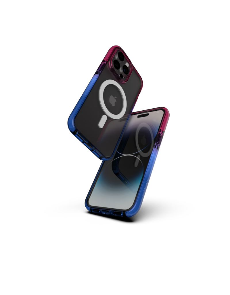 Nikoza Nikoza Gradient Impact Case iPhone 14 Pro Max Fucsia - Blue