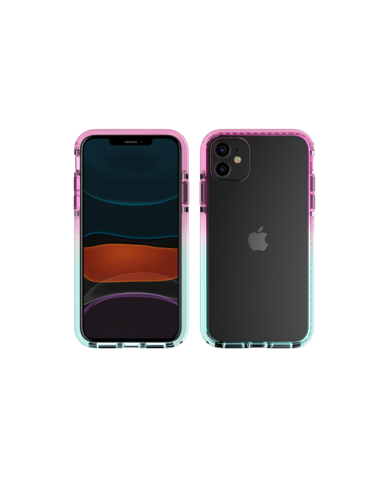 Nikoza Nikoza Gradient Impact Case iPhone 11 Light Pink - Blue