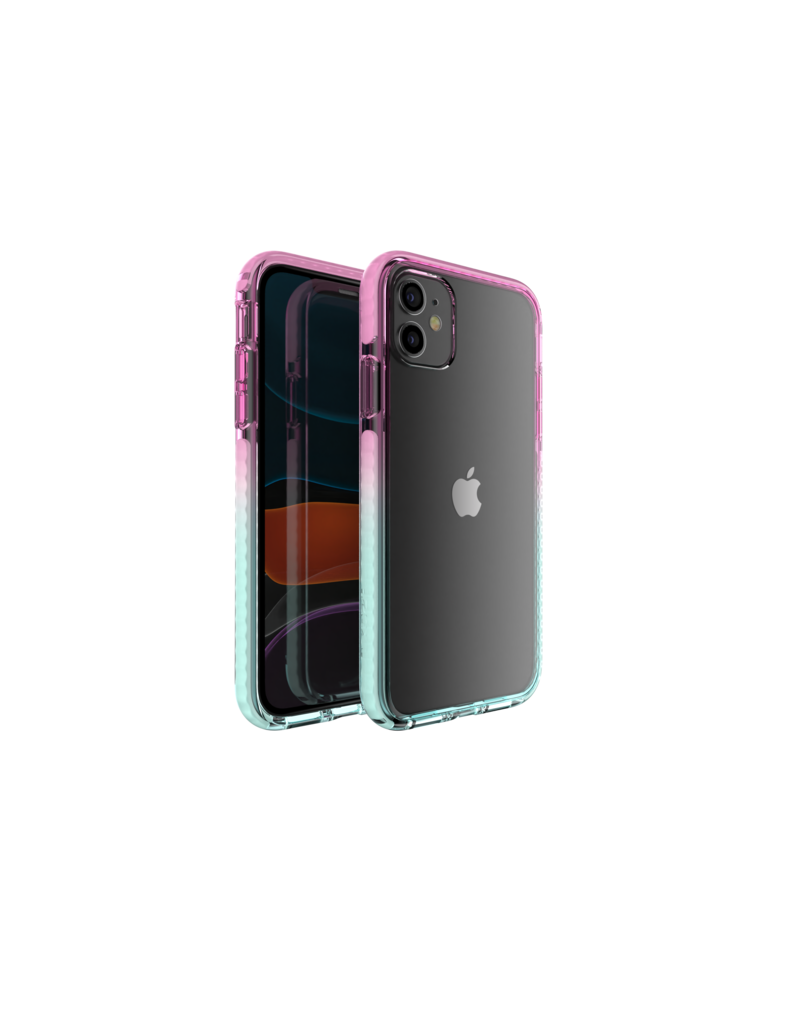 Nikoza Nikoza Gradient Impact Case iPhone 11 Light Pink - Blue