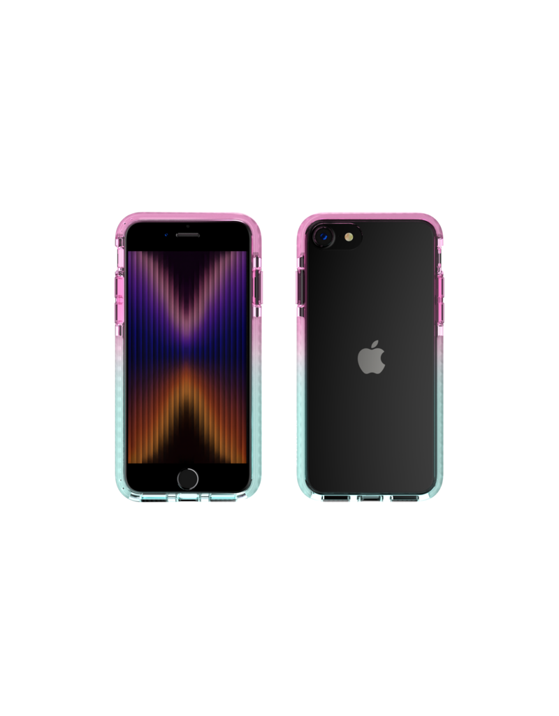 Nikoza Nikoza Gradient Impact Case iPhone SE (2022/2020)/ 8 /7 Light Pink - Blue