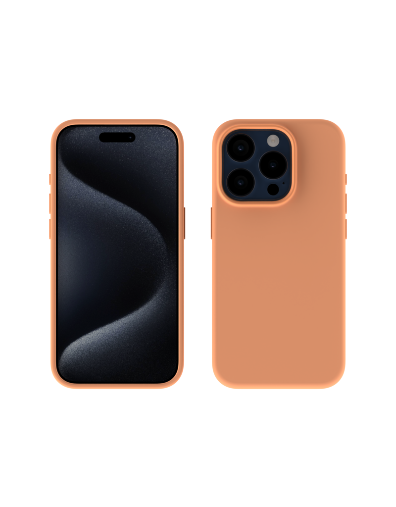 Nikoza Nikoza Liquid Silicone Magsafe Case iPhone 15 Pro Abrikoos Oranje