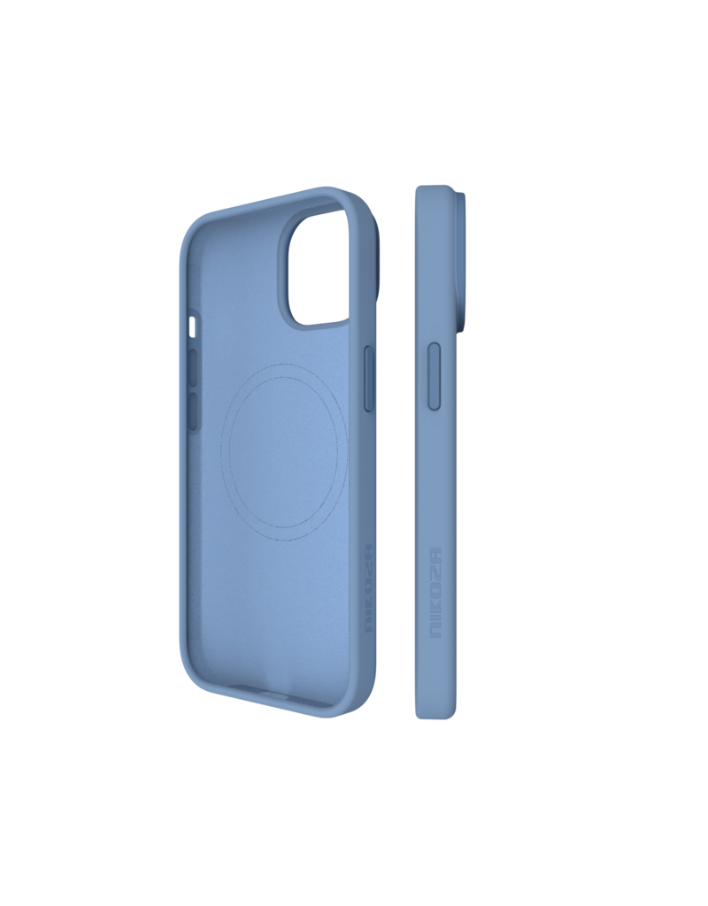 Nikoza Nikoza Liquid Silicone Magsafe Case iPhone 13 / 14 IJsblauw