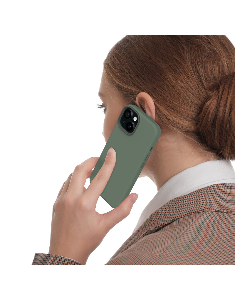 Nikoza Nikoza Liquid Silicone Magsafe Case iPhone 13 / 14 Jade Groen