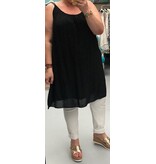 TOPS JURKJES MET GEVLOCHTEN BANDJES ZILVER MATEN 48/50 TOT 56