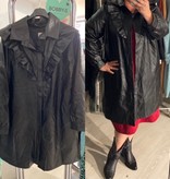 LEATHER LOOK FRIVOOL BLOUSE/ JASJE MATEN 46/48 TOT 54