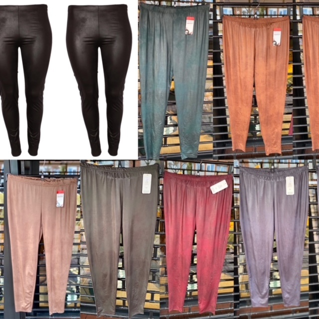 LEATHER LOOK MAGNA KLEUREN LEGGING MATEN 40/42 TOT 56/58