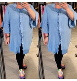 KATOENEN BLOUSE BRODERIE ANGLAIS MATEN 44 TOT 52