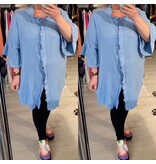 KATOENEN BLOUSE BRODERIE ANGLAIS MATEN 44 TOT 52