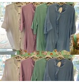 KATOENEN BLOUSE BRODERIE ANGLAIS MATEN 44 TOT 52