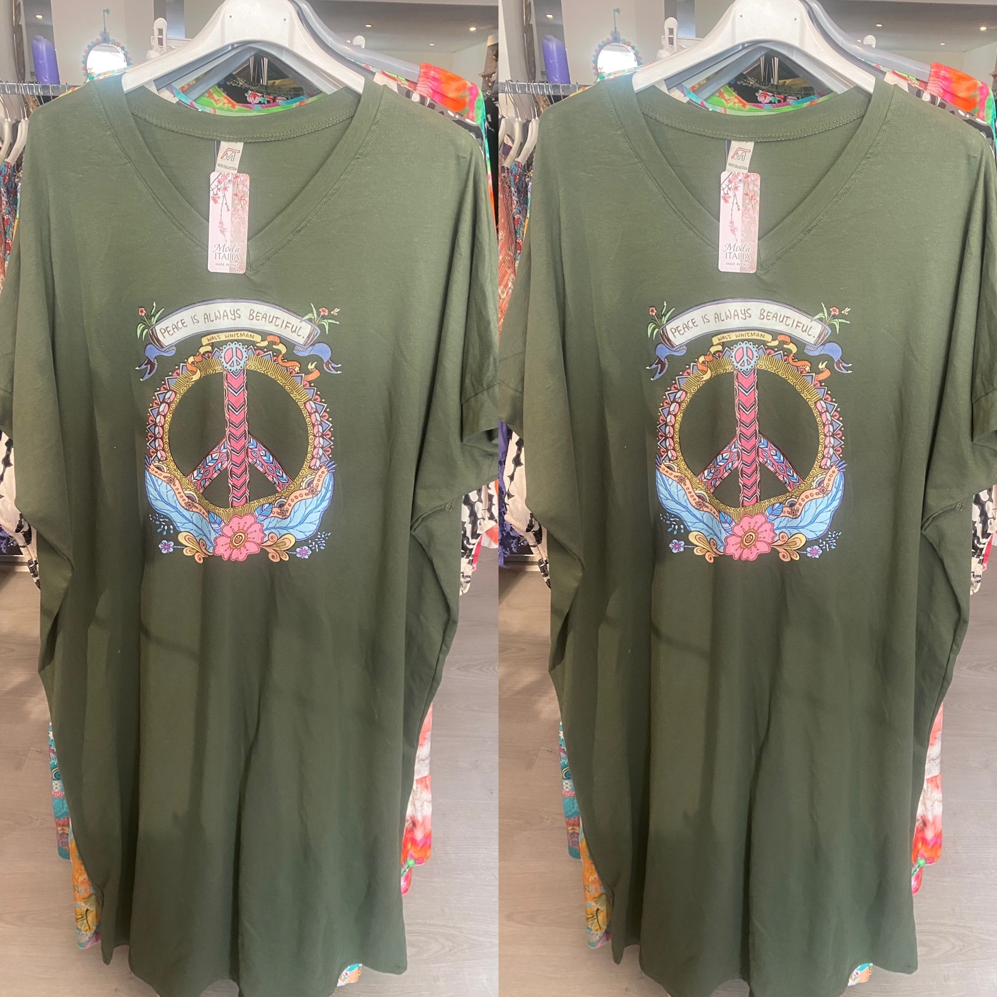 DRESS PEACE KATOEN MATEN 44 TOT 48/50