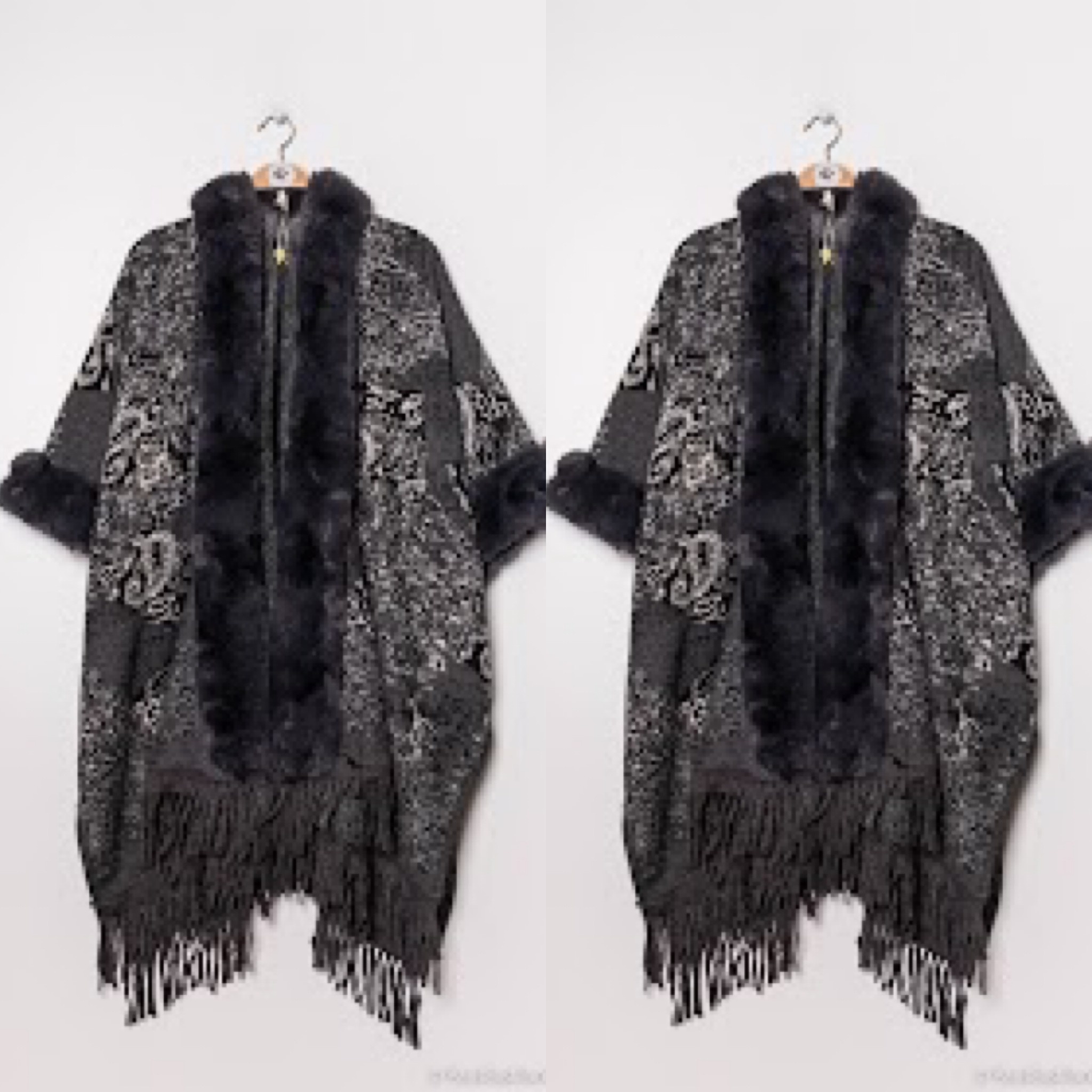 PONCHO FAKE FUR BELLA MATEN 44/46 TOT 56 +